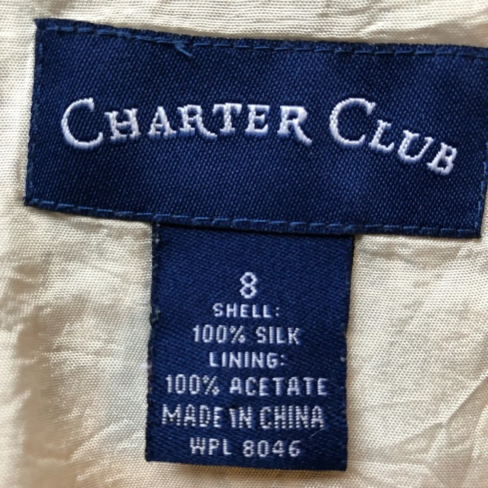 💜💜 Charter Club 100% Silk Skirt Size 8 Womens